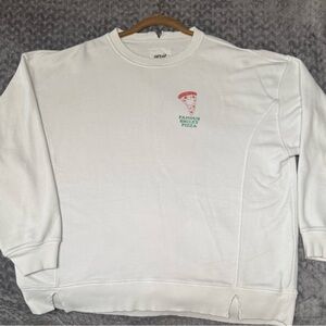 Aerie White Textured Knit Top